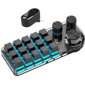 QPSJXN RGB Mechanisch Toetsenbord Bluetooth Programmeerbaar Macro Hot-Swap Toetsenbord Verschillende Apparaten Inclusief Tabletten En Consoles Met MX-Schakelaars (1503 Zwart)