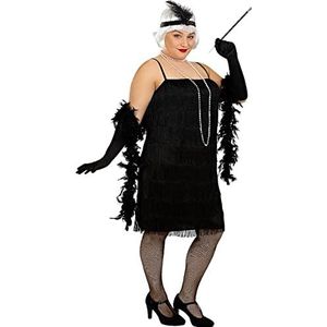 Funidelia | Zwart jaren 20 Charleston kostuum voor vrouwen Kostuum voor Volwassenen, Accessoire verkleedkleding en rekwisieten voor Halloween, carnaval & feesten Maat - XXL - Zwart