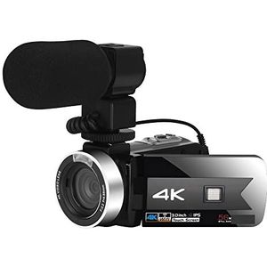 Digitale Camera, Live streaming camcorder 4K digitale videocamera's for fotografie Full Ultra HD Vlog-recorder Nachtzicht Webcam(32G SD Card,NA-U800-LT)