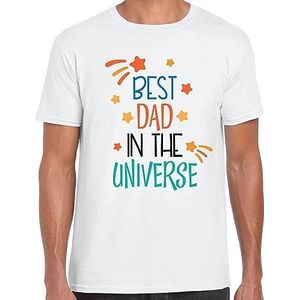 Best Dad in The Universe - Mens Mens Women T Shirt 100% Cotton - Gift Fun Fathers Day overhemden(Small)