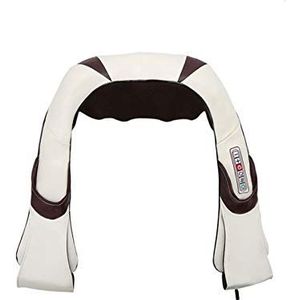 SMSOM Neck Back Massager - Shiatsu nek- en schoudermassageapparaat, draagbaar, voor nek en rug, lenden, elektrische voet, massagekussen, kerstcadeau (wit)