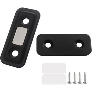 LIUONZTFD Magnetische kastsluitingen met schroeflijm Onzichtbare deurstoppers Deurdranger Hardware Meubelbeslag Accessoires (Color : Black)