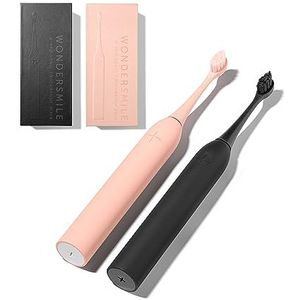 Wondersmile Sonische tandenborstel Pro - elektrische tandenborstel met 4 reinigingsprogramma's - inclusief intelligente borstelkop (Atomic Rose/Ultimate Black)