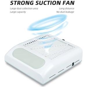 Nagelstofzuiger, elektrische nagelstofzuiger, Sterke kracht nagelstofafscheider manicure machinegereedschappen nagelstofzuiger verwijder filter nagel afzuigkap nagel voor acrylnagelpolijsten, salon en