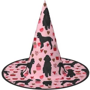 SSIMOO Roze poedels honden Halloween feesthoed, grappige Halloween-hoed, brengt plezier op het feest, maak je de focus van het feest