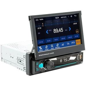 1 Din 7"" autoradio met uitschuifbaar scherm, draadloze CarPlay, Bluetooth, RDS FM USB, systeemhoofdeenheid F9901W