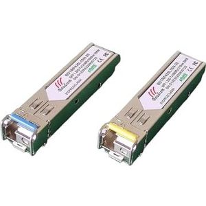 SFP-de zendontvanger SMF LC verbinding van module1G Bidi enige vezel tot 20km voor open schakelaars voor Cisco glc-lh-SMD, Ubiquiti UniFi, Meraki ma-SFP-1GB-LX10, Fortinet, Mikrotik, TP-Link