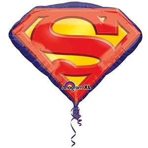 Amscan 2969201 - Super Shape Superman embleem, grootte ca. 66 x 50 cm, heliumballon