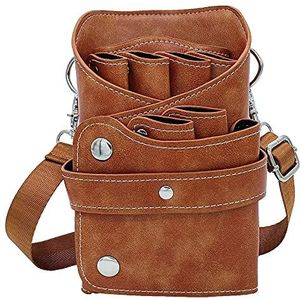 Kapperszak Schaarzakje Kappersgereedschap tas Kapperszak riem Schaarzakje kappers Leer voor Schaar Kammen Borstel luchtdressing Elektrische Schaar Kapper haarclips etc 281 Oranje