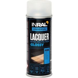 INRAL Acryllak spray, sneldrogende transparante lak, waterdicht, ideale spuitlak voor acryllak, hitte- en krasbestendige uv-lak voor doe-het-zelvers, houtbewerkers, ambachtslieden en kunstenaars