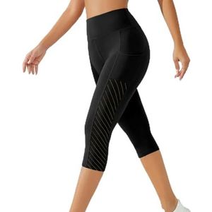 Sport Shorts cropped broek Vrouwelijke Fitness Naaktheid Hoge taille Heuplift Hardlopen Yoga Zijzakken Panty Sneldrogend Gym