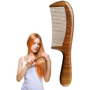 Houten - walnoot hout ontklitter kammen | Krullend haar, hoofdhuid massager, vrouwen haar styling tools voor alle haartypes