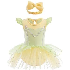Lito Angels Baby Meisjes Prinses Tiana Kostuum Onesie Rompertje Verjaardag Jurk met Hoofdband Maat 84 Leeftijd 12-18 Maanden Markering 90