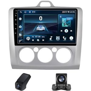 Autoradio 2 Din Bluetooth met Carplay en Android Auto,geldt voor Ford Focus 2 Mk 2 2004-2011 11 inch met touchscreen stereo auto ondersteunt GPS stuurbediening Achteruitrijcamera(B,NF-7)