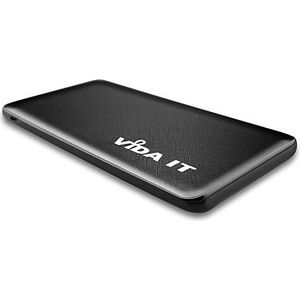 Vida IT Klein Thin Powerbank Draagbare Oplader voor iPhone 12 11 10 8 7, Samsung Galaxy S10 A52 S8 J7 Huawei Mobiel, 5000mAh USB Externe Batterij Pack 2A 5V USB-C 3-Poorts, Lichtgewicht Oplaadbare