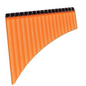 panfluiten muziekinstrument Panfluit 18-pijps Panfluitinstrument Dat Oranjegeel-roze Speelt (Color : Orange)