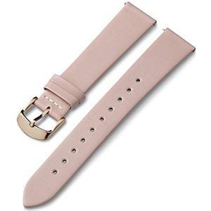 Timex 18mm lederen band - roze met goudkleurige gesp, Roze/Rose Goud-Tone, Traditioneel, Eenvoudig