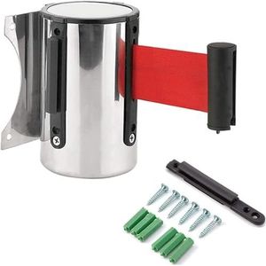 Riembarrière, staart barrière riem 3M intrekbare wachtrij barrière riem, muur barrière, veiligheidsbarrière, muur gemonteerde wachtrij veiligheidsgordel, barrière