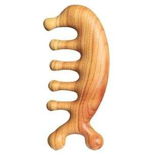 1 st natuurlijke houten kam lichaam meridiaan massage antistatische no-haken brede tand kam voor vrouwen meisje steil krullend haar (maat : 3)