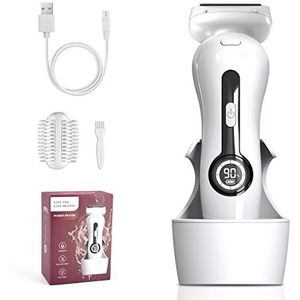 Ladyshaver Elektrisch scheerapparaat voor dames, met ledlicht, draadloos nat en droog scheerapparaat voor oksels, benen en bikinizone, oplaadbaar