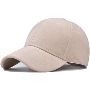 Casual baseball caps for dames heren mode suède hoed herfst winter outdoor zon caps snapback hoeden unisex effen kleur hoed(Beige Yellow)