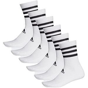Adidas crew sokken met padding, 6 paar, Wit/Zwart 3, 43-45