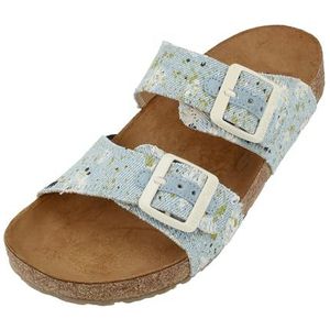 HAFLINGER Bio Andrea leren sandaal, Jeans Canvas 4003, 36 EU