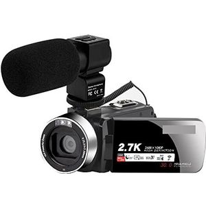 Videocamera Camcorder Z11 Video Digital Camera Webcam for vlog -opname 16x Night Vision WIFI Touchscreen 2. 7k HD Video -camcorder Multifunctionele vlogcamera(Standard,Z11-Cam-Mic)
