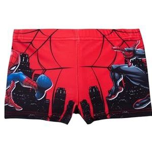 Marvel Spiderman zwembroek voor jongens, kinderzwembroek, badkleding, broek, rood, rood, 98/104 cm