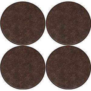 GPDNBIEU - Rond Eetkamerstoelkussen - Donkerbruin - 30 cm - Antislip