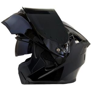 Opklapbare Motorhelmen ECEDOT-Goedgekeurde Integraalhelm Met Geïntegreerd Motormodulaire Helm Met Dubbel Vizier Crash Racing Helm Ventilatie Heren Dames 9,XXL:63-64CM