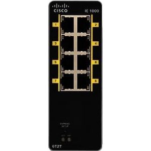 Cisco IE-1000-6T2T-LM-netwerkswitch beheerde Fast Ethernet (10/100) Zwart