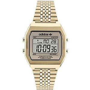 Adidas Roestvrij staal goud-tone armband digitaal horloge (Model: AOST220742I), Goud, Digitaal