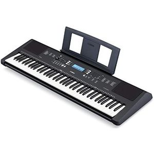 Draagbaar toetsenbord Yamaha PSR-EW310 — Starttoetsenbord met 76 gevoelige toetsaanslagen, inclusief een voucher voor 2 online muzieklessen in Yamaha Muziekschool, en negro