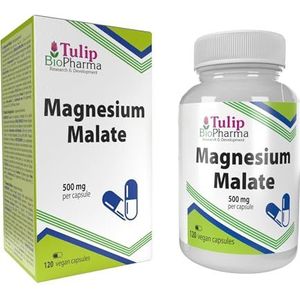 Magnesiummalaat 2000 mg per portie 120 veganistische capsules, getest door derden, geen vulstoffen of bulkers