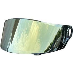 Motorhelm vizier lens, Helmvizier, motorhelmvizier for LS2 FF358 FF396 helmlens windscherm gezichtsscherm uv-bescherming (goud)(Blue)
