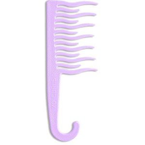 XO Curls Douche ontwarrende haarkam, Brede tandkam, Kam met haak voor gemakkelijk ophangen in de douche, Zacht voor de hoofdhuid, haarkam voor met krullend en golvend haar