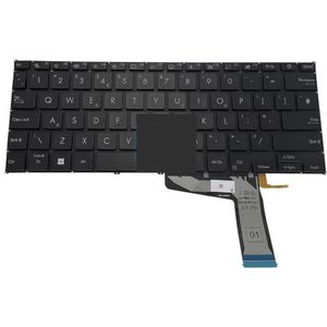 UK US Backlight Keyboard Engels voor Vivobook 14 X1402 X1402ZA X1402Z Laptop Backlit Keyboards zilveren toetsen(UK black light)