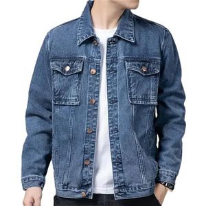 Dvbfufv Man Denim Jassen Man Cargo Denim Jas Mannen Winter Vintage Grote Maat Jas, XT23 Blauw, S