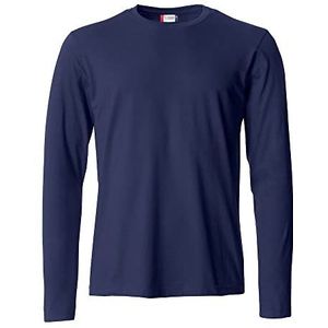 CLIQUE Basic T-shirt met lange mouwen voor heren, Marineblauw, S
