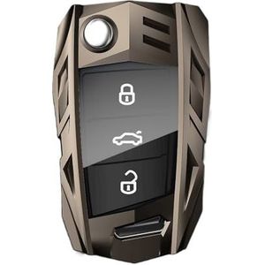 Autosleutel beschermhoes Voor Golf 7 Voor Gti Mk7 R Voor Touran Voor Octavia 3 Superb Metalen Cover Sleutel Schelpen Voor Karoq Voor Kodiaq Voor Seat Voor Leon Mk3 Sleutel Shell(2)
