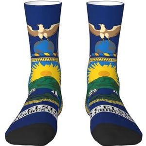 Evengigy New York vlag grappige sokken gekke mode cool gepersonaliseerde zachte crew sokken voor mannen vrouwen unisex, Wit, One size