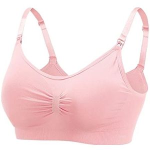 Voedings-bh's Zwangerschaps-bh for borstvoeding Zwangerschap Naadloos Ultracomfortabel Zwangerschaps-bh, natuurlijke vorm, zwangerschap Slaap-bralette (Color : Roze, Grootte : XXL)