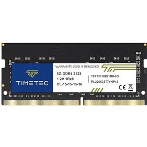 Timetec 8GB DDR4 2133MHz PC4-17000 Niet-ECC niet-gebufferd 1.2V CL15 1Rx8 Enkele rang 260-pins SODIMM-laptop Notebook-pc Computergeheugen RAM-module-upgrade (8GB)
