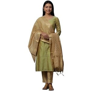 Aurelia Dames Banarasi Dupatta met goudkleurige stippen