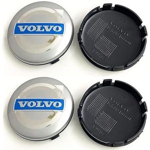 4 stuks autowieldoppen voor Volvo S40 S60 S80L XC60 XC90 64mm autowieldoppen wieldoppen stickers vervanging C
