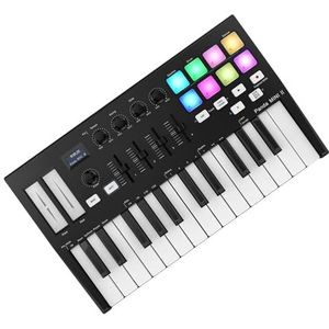 Controller Met 25 Toetsen Toetsenbord Piano Mini Draagbaar USB-toetsenbord Met RGB-achtergrondverlichting Pads Toetsenbordinstrumenten Draagbaar Keyboard Piano (Color : 06)