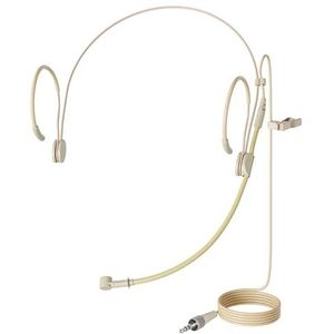 J K MIC-J 069 Earhook Headworn Headset Unidirectional Microphone Compatible with Sennheiser Wireless Microphone System - 1/8"" TRS Locking Screw Plug