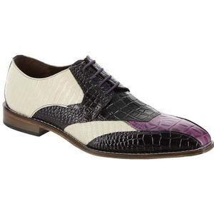 Stacy Adams Heren Tristano Bike Toe Lace Up Oxford, Violet Multi, 44 EU breed