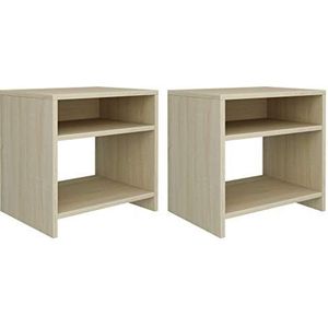 CBLDF Nachtkastjes 2 stuks Sonoma Eiken 40x30x40 cm Engineered Wood